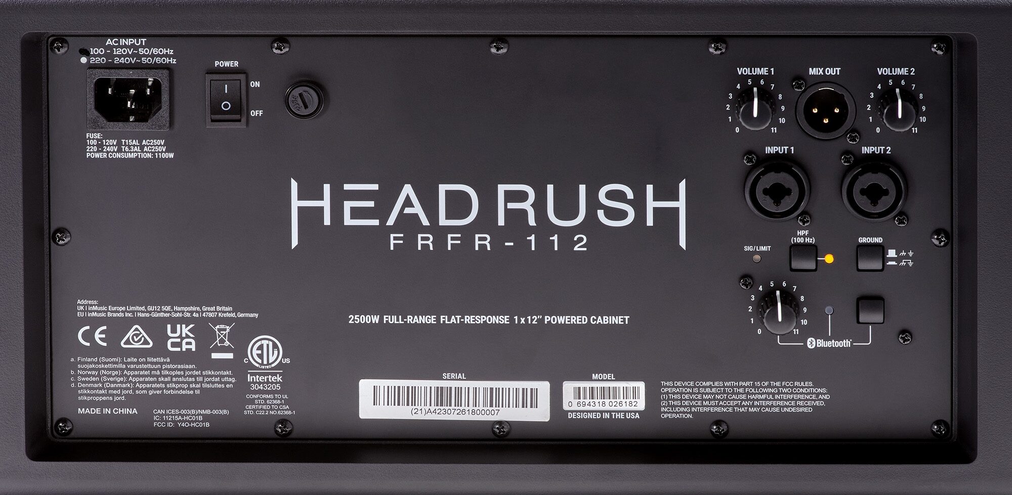 HeadRush FRFR112 MKII Bluetooth Powered Speaker Cabinet (2500 Watts) 3 HeadRush FRFR112 MKII Bluetooth Powered Speaker Cabinet (2500 Watts)