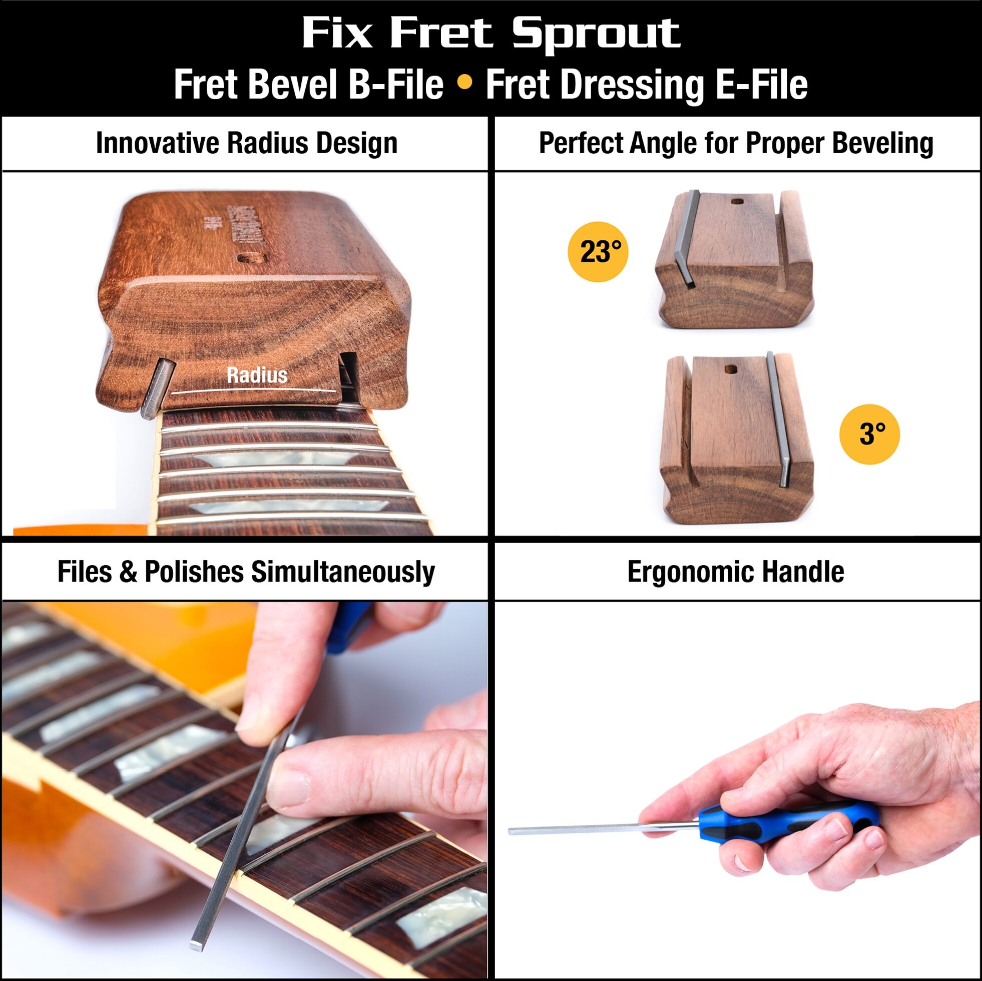 Music Nomad MN880 Premium Guitar Tech Fret Tool Set 5 Music Nomad MN880 Premium Guitar Tech Fret Tool Set